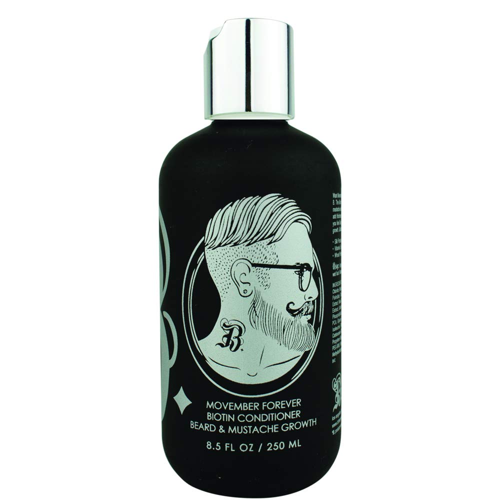 Biotin Beard Growth and Thickening Conditioner-(High Potency) Beard Care with Biotin-for Best Beard Growth-Beard Conditioner for Grooming-Movember Forever Biotin Facial Conditioner 8.5oz.