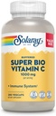 Solaray Super Bio Buffered Vitaminas C 1000mg, Dvipusis etapas, Išleidimo laikas Vitaminas C su bioflavonoidais, Imuninė parama papildas - High Absorbtion, Vegan, 60 Dienos garantija, 180 Servings, 360 Vegcaps 140