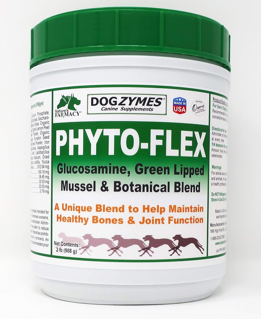 Dogzymes Phyto Flex - gliukozaminas, Chondroitinas, MSM ir hialurono rūgštis... (2 piliakalnis)