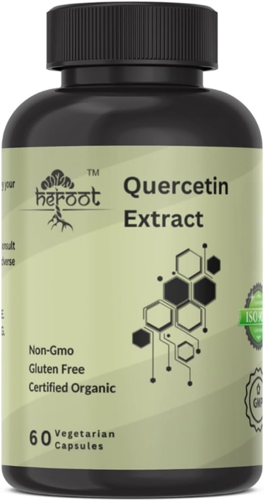 Quercetin Extract Capsules Non- GMO, Gluten- Free, Vegetarian Supports General Health Forum Energy (60 Capsules)
