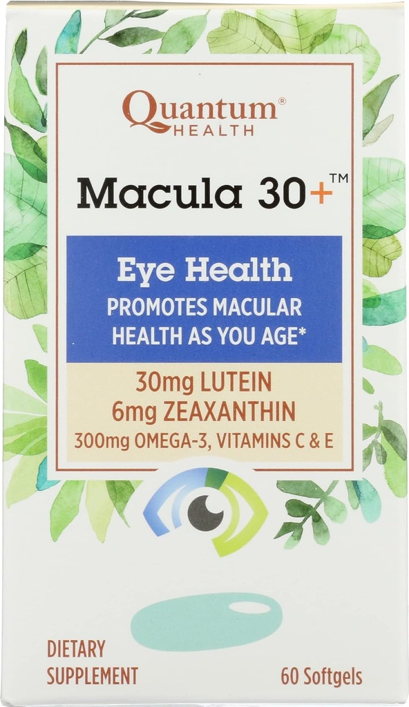 Quantum Health Macula 30 + Akių sveikata, 60 Softgels (1 rinkinys)