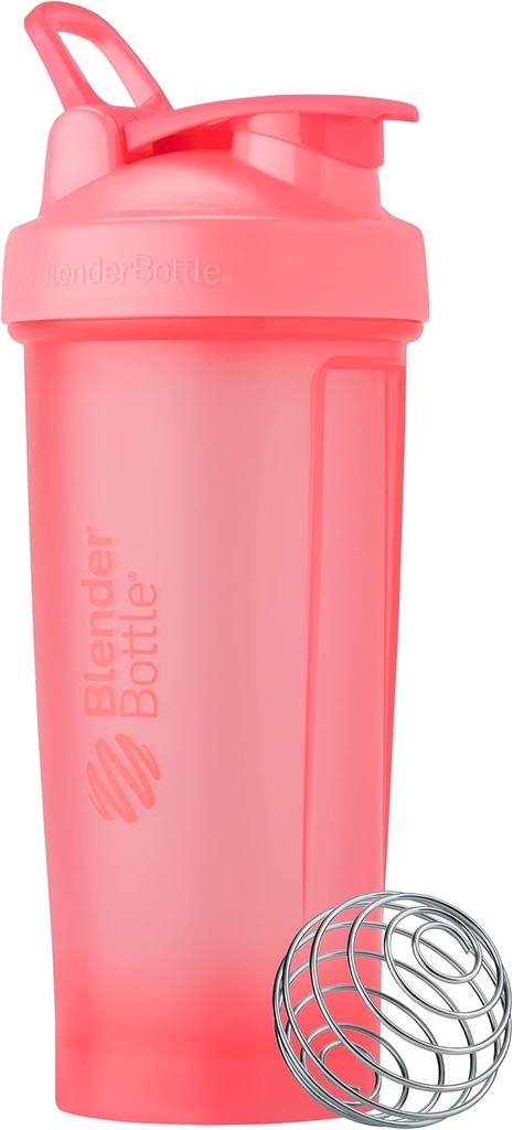 BlenderButelis Klasikinis V2 Shaker Butelis puikiai tinka baltymų Shakes ir Pre Workout, 28-Ounce, šviesiai rožinės spalvos