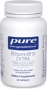 Pure Encapsulations Resveratrol EXTRA - 100 mg Trans-Resveratrol - Sveikai ląstelių ir širdies bei kraujagyslių funkcijai * - Antioksidantų papildas - Non-GMO & gluten Free - 60 kapsulių