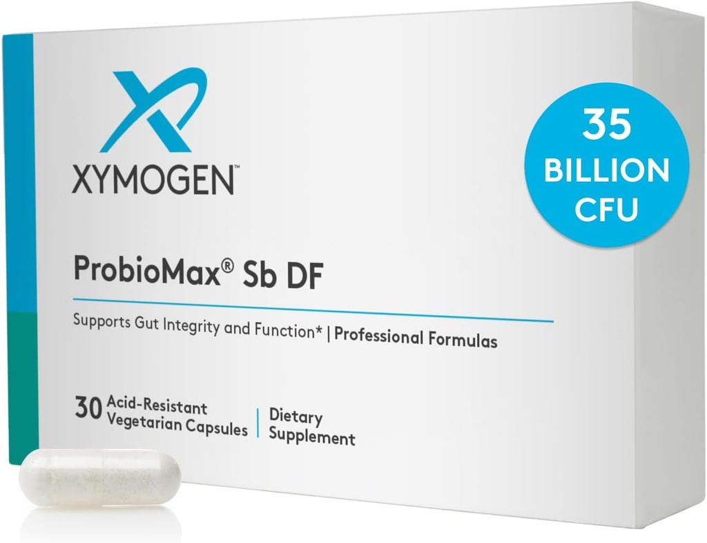 XYMOGEN ProbioMax Sb 35B - 35 Billion CFU Probiotic Supplement with Lactobacillus & Bifidobacterium lactis HN019 - Probiotics for Digestive Health - Formerly ProbioMax Sb DF (30 Capsules)