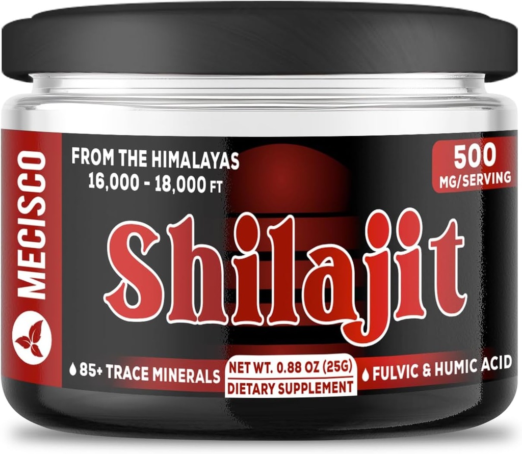 25g Shilajit Pure Himalayan Organic - Shilajit Resin Sudėtyje yra natūralaus Fulvic, humic acid & 85 + Sekti mineralus - Parama energijos gamybai, smegenų sveikata, imuninė sistema ir kūno pusiausvyra