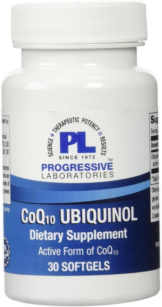 Progressive Labs COQ10 Ubichinolio priedas, 30 Skaičiavimas