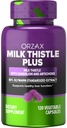 ORZAX Milk Thistle 250 mg - Kepenys Cleanse Detox & Remonto Palaikymas - Žolelių papildas - 80% Silymarin Standartizuotas, Dandelion root & Artichoke ekstraktas - Vegan & Non- GMO - 120 kapsulės - 120 dienų tiekimo