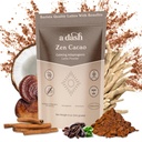 A Dash Zen Cacao Latte, Šokoladinis grybų kavos Alternatyvus pagamintas su Adaptogenais, Ashwagandha, & Cinnamon šaknų ekstraktas, Grybų Hot Coco be kofeino (20 Paslaugos)