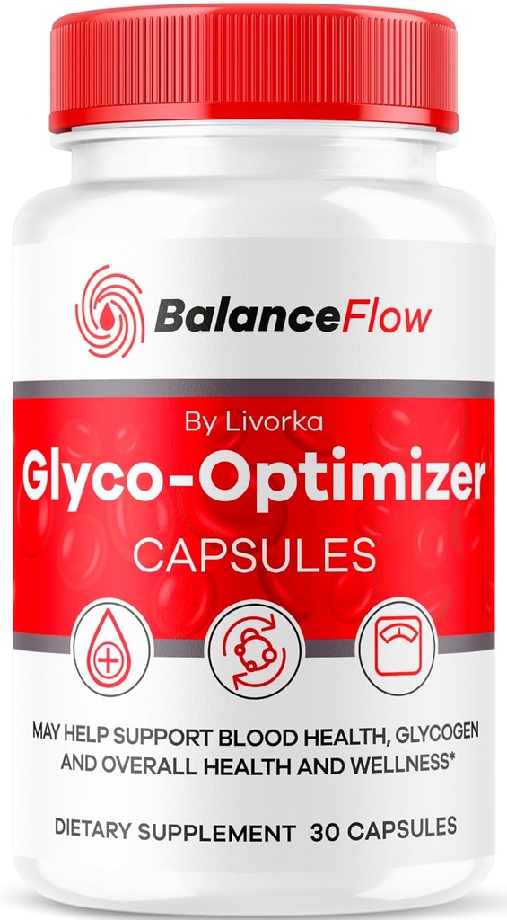 Balanso srauto Glyco Optimizer, Balanso srauto Glycol Optimizer priedas, Balanso srauto palaikymo kapsulės, Balanso srauto Kraujo paramos Advanced Formulės, 30 kapsulių 1 mėnesį