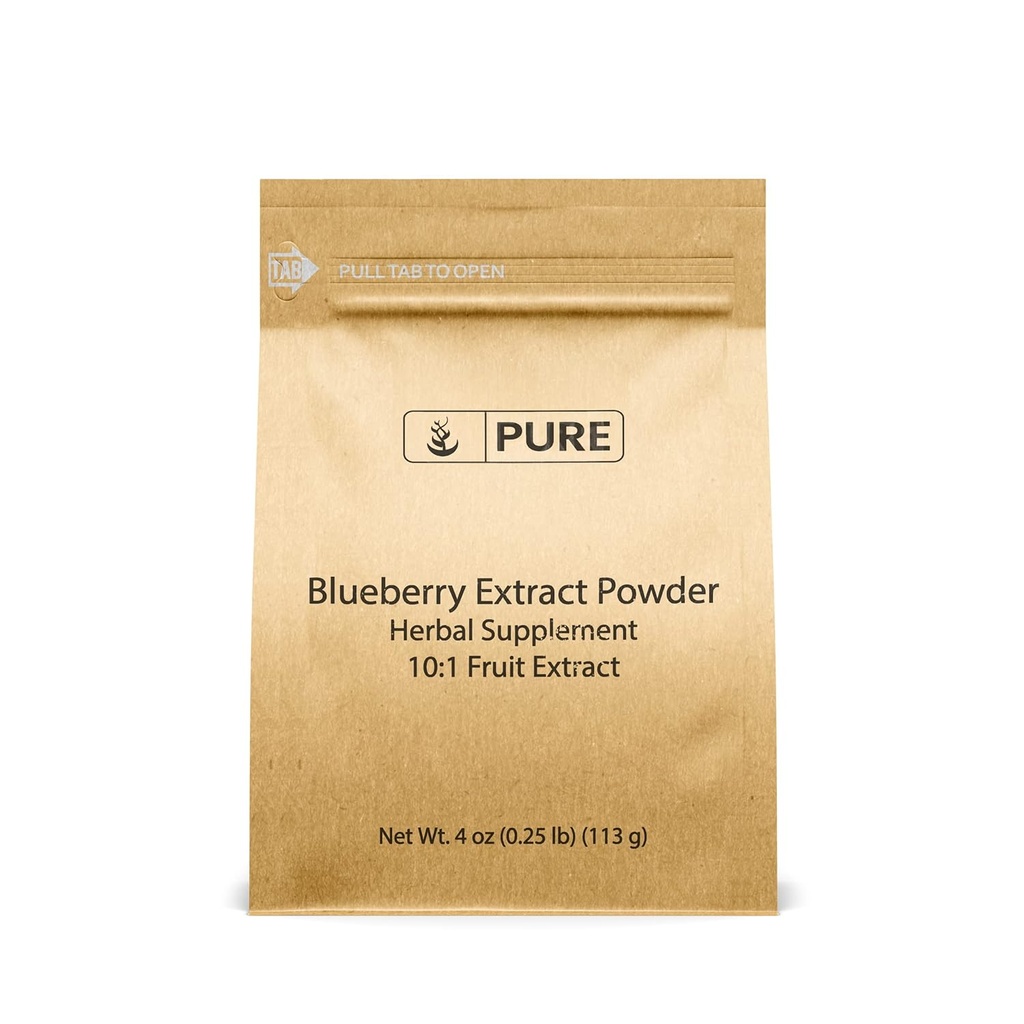 Pure Original Ingredients Blueberry Extract Powder (4 oz) Non-GMO, Gluten-Free, Herbal Supplement