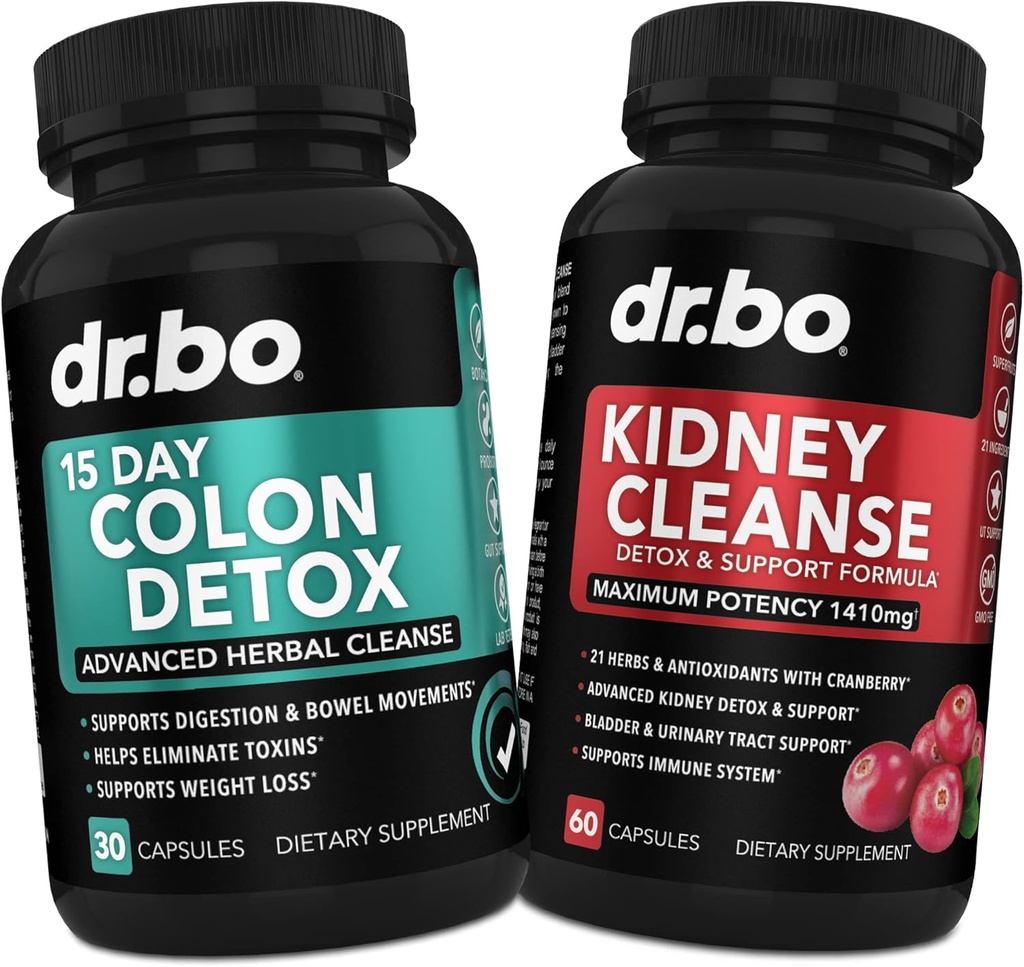 Colon & Inkstų valymo Detox paramos papildas - 15 Diena Žarnyno Cleanse Pills & Probiotikas Bloating & Dienos Bowel Judėjimas Flush - Pagalba Pagalba Parama Kidneys, Šlapimo traktas Sveikata