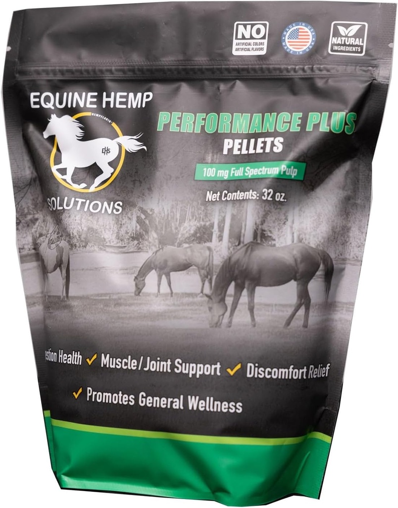 Performance Plus Equine Hemp Addition 100mg - 32 oz - Oficialus Equine Hemp produktas GELA, WPRA, WSTR ir RSNC