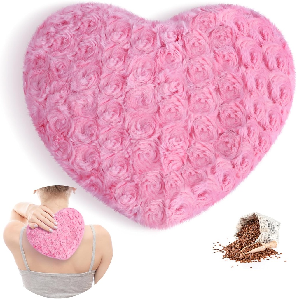 Asuwell Mikrobangų Šildymas Pad, Daugiafunkcinis šildymas Šilumos pagalvė, Fluffy Mikrobangų Šilumos Pad raminantis raumenų spaudimas ir atsipalaidavimas, Pink