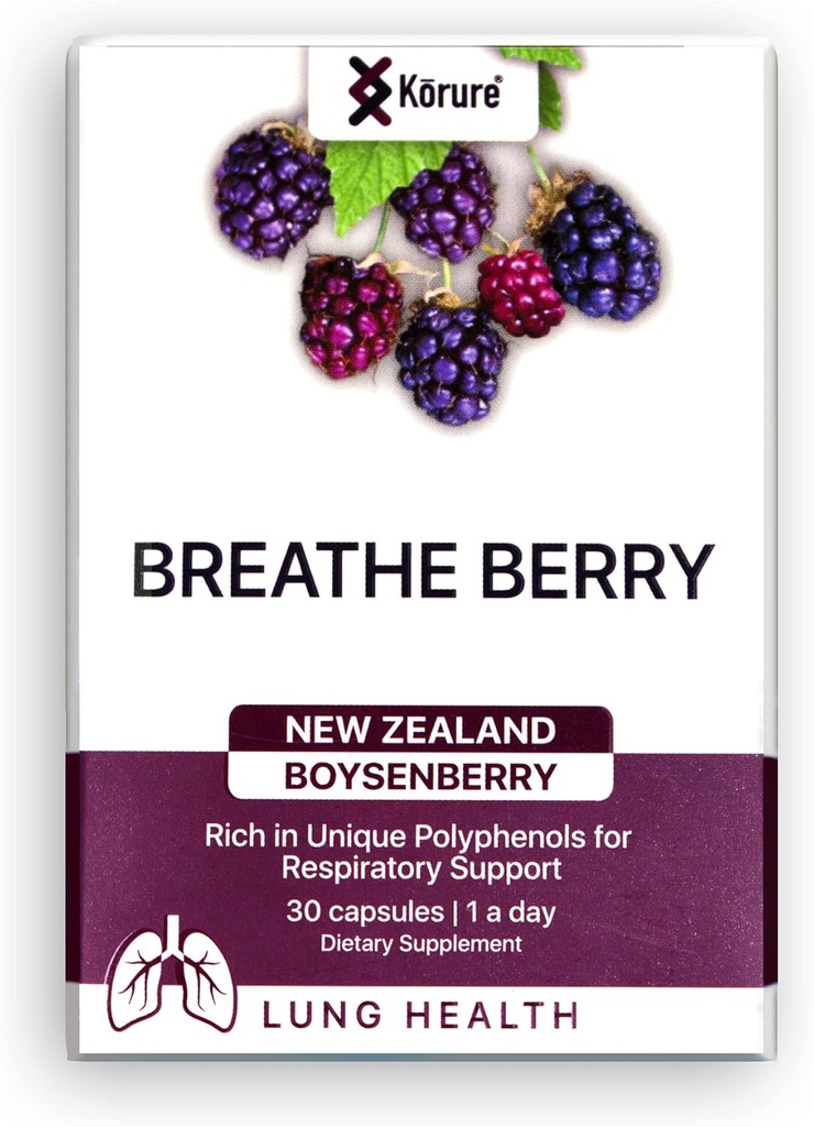 Kvėpuokite Berry Boysenberry Natūralios Sveikos Lungs papildas, Palaiko Krūtinės Spūstys, Mucus ir Boosts Bendras Kvėpavimo Sveikos Lungs papildas