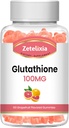 2 Pack Glutatione Collagen Gummies, Collagen Gummies su vitaminu C, Glutatione Priedas moterims, plaukų oda Nagų raumenų ir sąnarių, Anti- Aging, Vegan, Cukrus Nemokamas, Vynuogių vaisių skonio, 120 Skaičiavimas