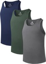 DAVID ARCHY Men's Undershirts Combed Cotton Tank Tops Soft Moisture-Wicking Shirt Breathable A-Shirt for Men 3 Pack