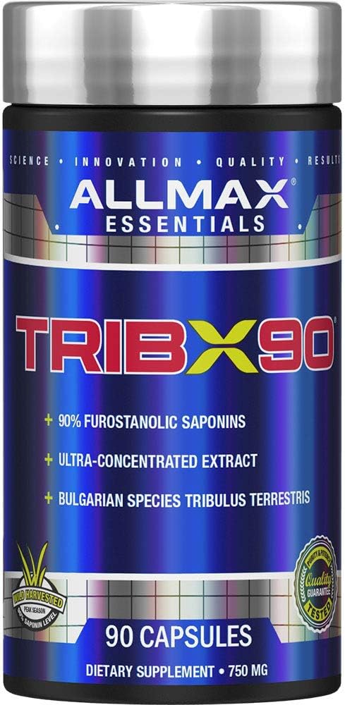 ALLMAX Nutrition Trib X 90, Bulgarian Tribulus Ultra- Concentrated Extract, 90 Capsules