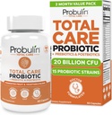 Probulin Total Care Probiotic Supplement, Daily Gut, Digestive, and Immune Health Probiotics Capsules for Men and Women, 20 Billion CFU, Vegan, 60 Count Bottle