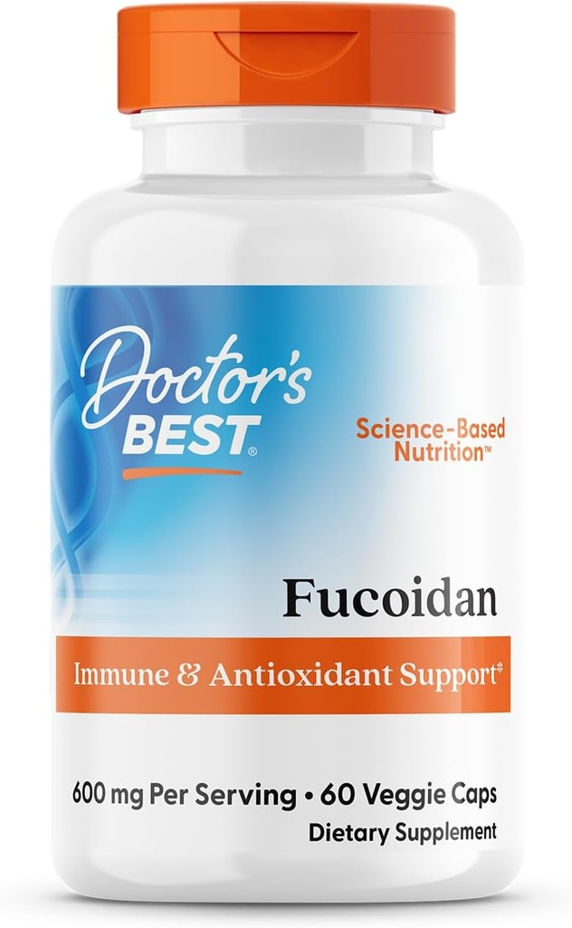 Gydytojo geriausias Fucoidan 70%, Non- GMO, Vegan, Gluten Free, 60 Count