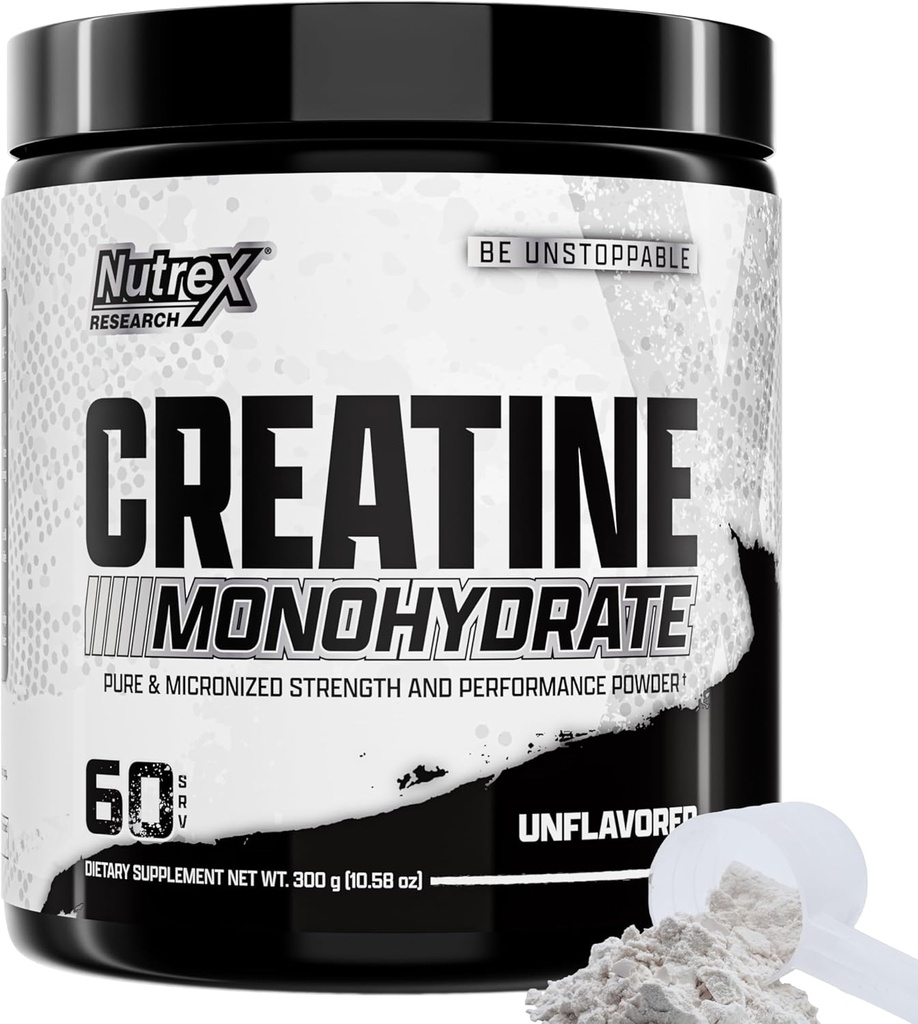 Nutrex Research Creatine Monohydrate Powder 60 Servings | Unflavored 5G Micronized Creatine Powder