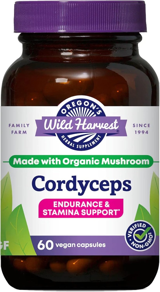 Oregono laukinio derliaus Cordyceps Organic Mushroom augalinis priedas (Freeze-Dried),