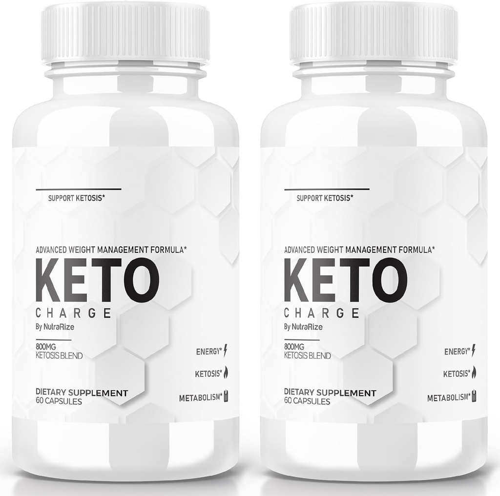 (2 Pack) Keto Charge Capsules - Keto Charge Dietinės papildas Išplėstinė Weight Loss, Maksimalus stiprumas All- Natūralios Pills taikinys pilvo riebalų, KetoCharge Pastillas Atsiliepimai (120 Capsules)