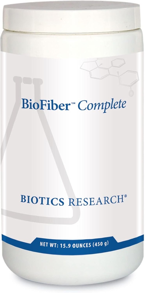 Biotics Research BioFiber Complex - 10 Viso maisto skaidulų (Organic & Non-GMO), 5g pluošto per Tarnavimas, Easy- To- Mix milteliai, Prebiotic Gut Support 15.9 Oz