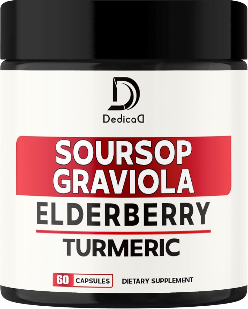 11in1 Gravita Soursop Capsules - Garbanotos su šeivamedžio, turmerijos, imbiero, pieno Thistle, Sranberry & More - Parama teigiama nuotaika, imuninė sistema ir kūno valdymas