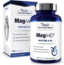1MD Nutrition MagMD Plus - Magnis su cinku & D3 ® 124; Skatina širdies sveikatą, Palaiko kaulų ir raumenų jėgą, ir AIDS imuninė sistema - 120 Ct