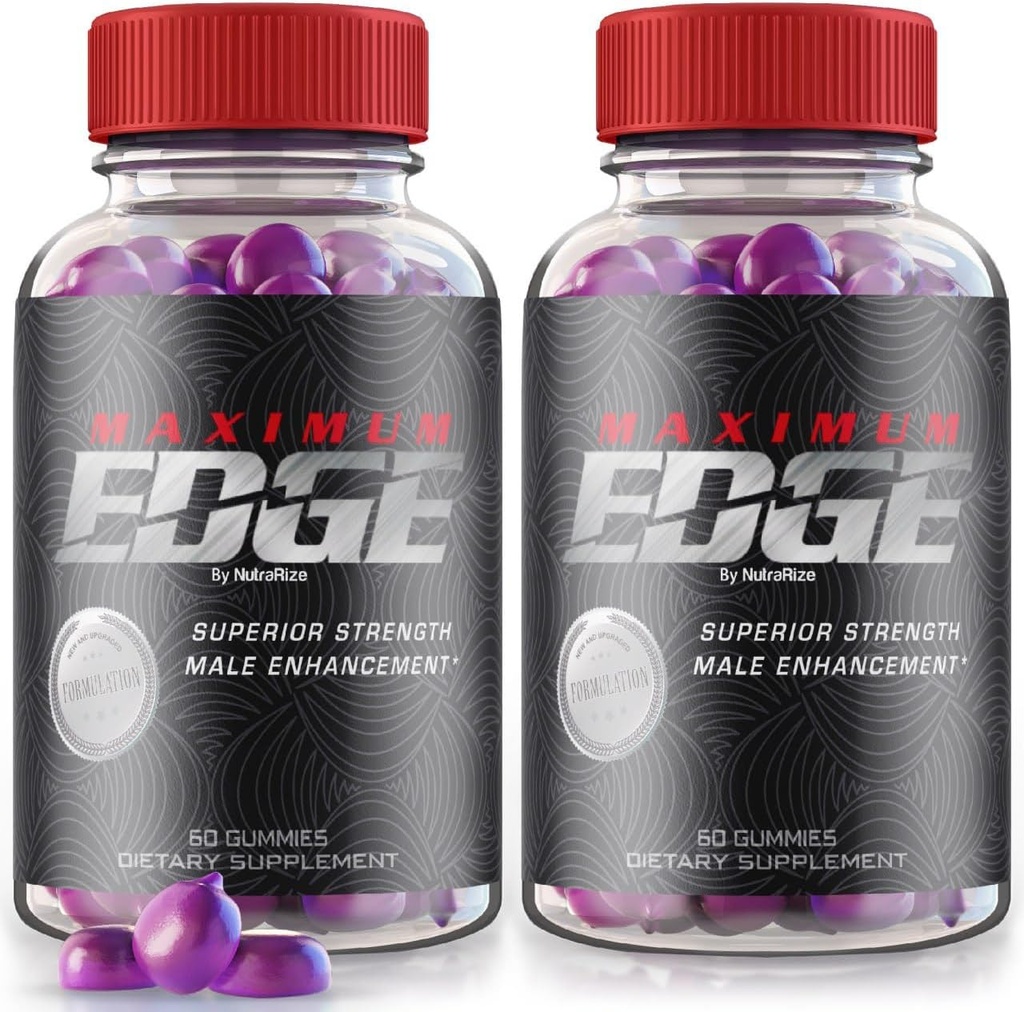 (2 Pack) Maksimalus Edge vyrų Gummies - Maksimalus Edge papildas vyrams, Dienos formulė bendros gerovės ir didžiausios veiklos, Maksimalus Edge Ekstra stiprumo formulė, MaximumEdge Atsiliepimai (120 Gummies)