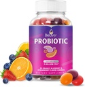 BeLive Probiotic Gummies - Probiotikai su 5 milijardais CFU už Digistive Health, Vyrai, Moterys ir vaikai - už imuninę paramą, Cukrus Nemokamas & Vegan ® 124; 60 Ct - Mėlynės, braškių ir apelsinų