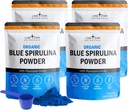 Ekologiškas mėlyna Spirulina milteliai, 120 Paslaugos - 100% Pure Superfood Blue- Green Algae, Natūralus maisto dažymas Smoothies & proteinų gėrimai - Ne GMO, Gluten- Free, Vegan + USDA Sertifikuotas, No Fishy Smell
