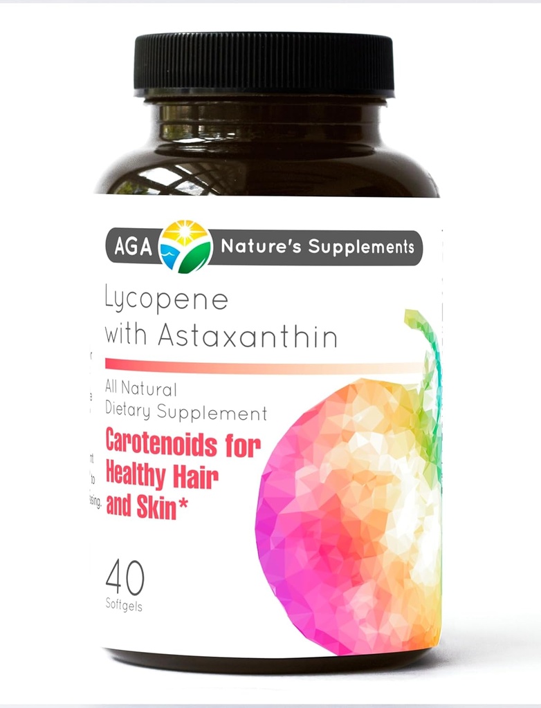 AGA Gamtos papildai Likopenas su Astaxanthin 40 Softgels