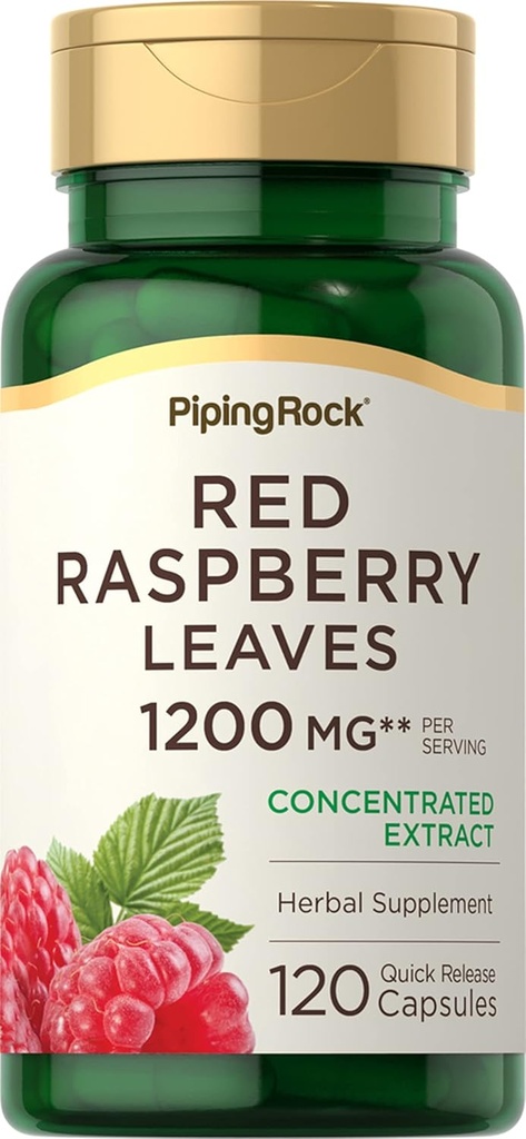 Piping Rock Red Aviečių Lapų Capsules Bendrijoje 124; 1200mg Ş124; 120 Lygtys Bendrijoje 124; Koncentruotas lapų ekstraktas Bendrijoje 124; ne GMO, Gluten Free Addition