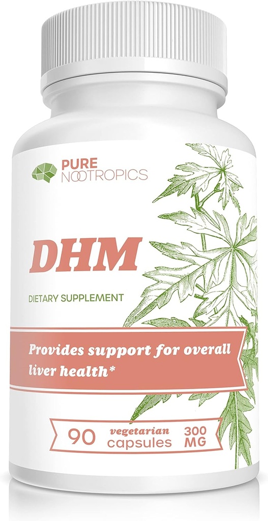 Pure Nootropics Dihydrmyricetin (DHM) 300 mg Capsules ® 124; Hovenia Dulcis Extract ® 124; 90 Veg Cap Value Pack ® 124; Support Systems Health ® 124; After Alkohool Support ® 124; Party Smart