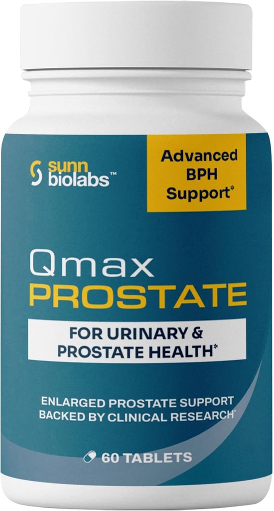Qmax Prostate su Premium Saw Palmetto - Gydytojo suformuluotas papildymas GPH, išsiplėtusios provalstybės, ir šlapimo srauto palaikymas - Prostate Health for Men