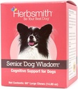 Herbsmith Senior Dog Wisdom – Dog Dementia Supplement – DHA for Senior Dog Brain Health - Senior Supplement for Dogs- 60ct Large Chews