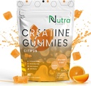 Kreatino monohidratas Gummies - 5g kramtomųjų monohidratas gummy vyrams ir moterims - padidinti jėgą, raumenų statybininkas - Padidina energijos & Focus - Mažas kalorija, Vegan & Gluten nemokamai