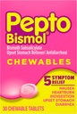 Pepto Bismol Pepto- Bismol kramtomosios tabletės, 30 ct,