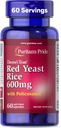 Puritans Pride Doctors Trust ® Red Yeast Rice 60 mg su Policosanol, dietinis priedas, 60 greito atpalaidavimo kapsulių