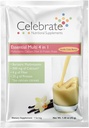 Celebrate Vitaminai 4- in-1 Bariatric Multivitaminas su kalcio citratas baltymų purtyti, 500mg kalcis, Post Bariatric Chirurgija, Vanilla Cake Batter, 15 Vienkartinių paslaugų paketai