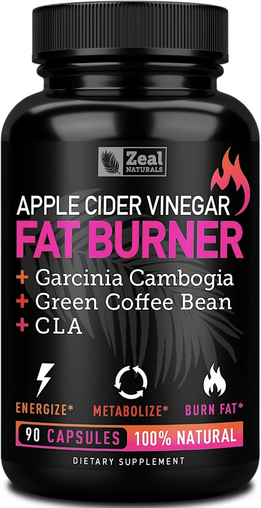 Apple Cider Actas Svorio valdymo tabletes moterims - Garcinia Cambogia + w. CLA & Žalioji Kava Bean Žalioji arbata