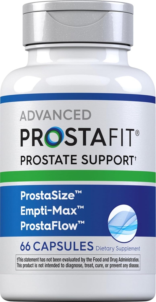 Piping Rock ProstaFit Advanced Prostate Support * ← 124; Health Addition for Men Σ 124; Herbal Complex with Saw Palmetto, Pumpkin Seed, Cinko, Plus Stinging Nettle Extract ® 124; 66 Capsules ® 124; Laboratory Tested