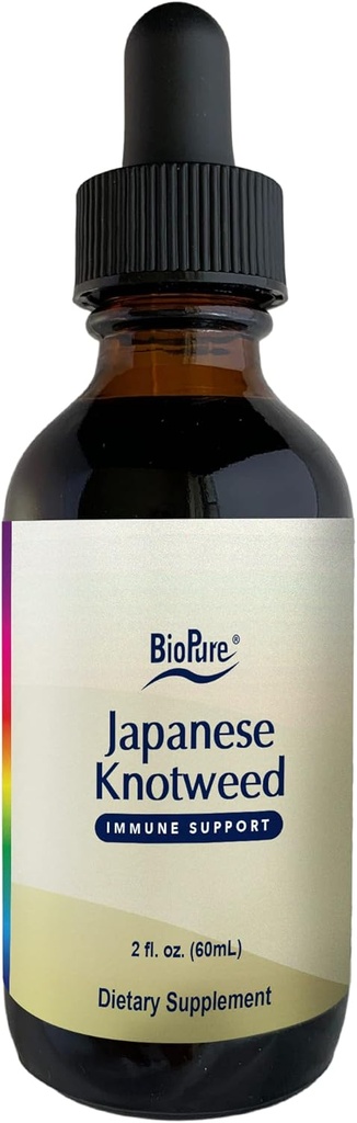 BioPure Japanese Knotweed žolė tiktūra - Stiprus botaninis ekstraktas turtingas polifenolių įskaitant Resveratrol remti kepenų & imuninės funkcijos, ląstelių sveikata, ir mikrobiomo balansas - 2 fl oz