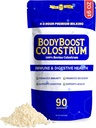 BodyBoost Premium priešpienis Visas, 100% galvijų priešpienio milteliai, Imunoglobulino ir laktoferino imuninis priedas, Žolės Fed priešpienio milteliai, Gut Health, Diverse Intake, 16 oz