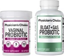 Gydytojo CHOICE vaginalinis sveikatingumas Probiotinis 30ct + Bloat & Dujų Probiotinis 30ct - Mėnesinis paramos rinkinys moterims