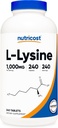 Nutricost L-Lysine 1000mg, 240 Tablets - Gluten Free, Non-GMO, and Vegetarian Friendly