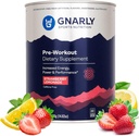 Gnarly Nutrition Natural Pre-Workout Powder, Strawberry Lemonade – NSF Contents Certified, Endurance & Recovery – Vegan Pre-Workout, Sports Nutrition – Strawberry Lemonade Caffeine Free, 14.82 oz
