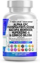 Clean Nutracuals Alpha GPC Choline Fosfatidilserine Bacopa Monnieri Ginkgo Biloba Huperzine A priedas su Urdine Lions Mane Cats Claw NAC Vitaminas C B D E