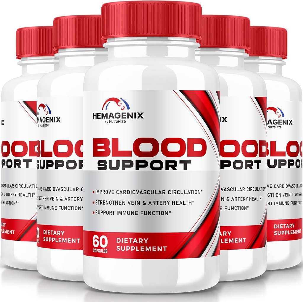 (5 pakuotė) Hemagenix kapsulės, Hemagenix Advanced Kraujo paramos formulė, Visi natūralus priedas išlaikyti sveiką lygį, Papildomas stiprumas piliulės bendros gerovės, Oficialūs atsiliepimai (300 kapsulės)